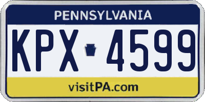 PA license plate KPX4599