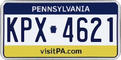 PA license plate KPX4621