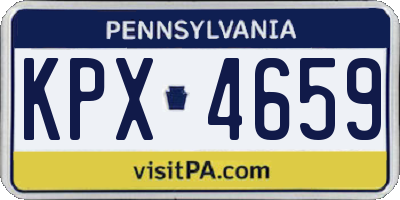 PA license plate KPX4659