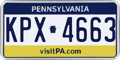 PA license plate KPX4663