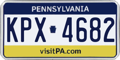 PA license plate KPX4682