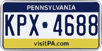 PA license plate KPX4688