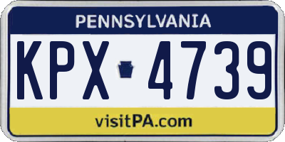 PA license plate KPX4739