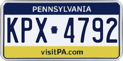 PA license plate KPX4792
