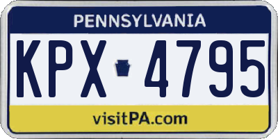 PA license plate KPX4795
