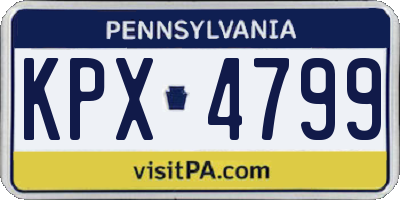 PA license plate KPX4799