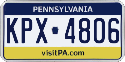 PA license plate KPX4806