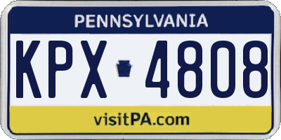 PA license plate KPX4808