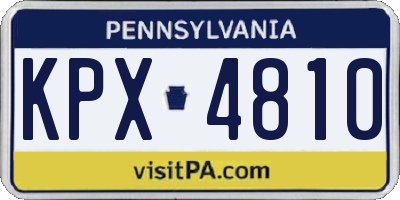 PA license plate KPX4810