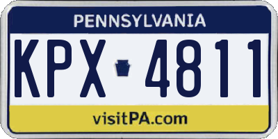 PA license plate KPX4811