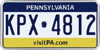 PA license plate KPX4812