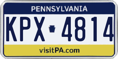 PA license plate KPX4814