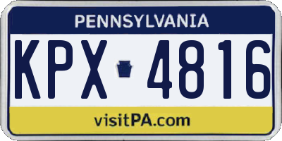 PA license plate KPX4816