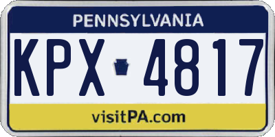 PA license plate KPX4817