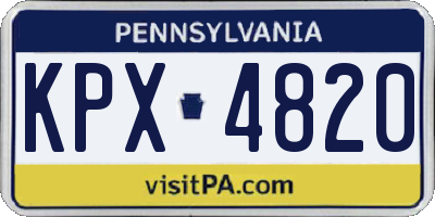 PA license plate KPX4820