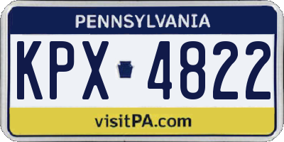 PA license plate KPX4822