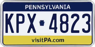 PA license plate KPX4823