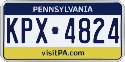 PA license plate KPX4824