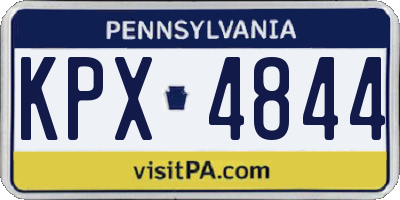 PA license plate KPX4844