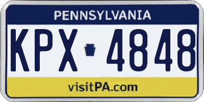 PA license plate KPX4848