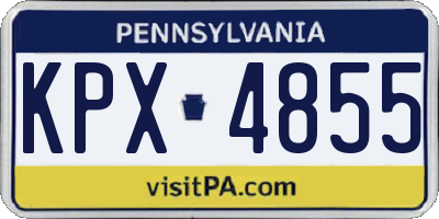 PA license plate KPX4855