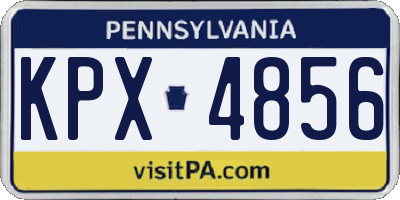PA license plate KPX4856