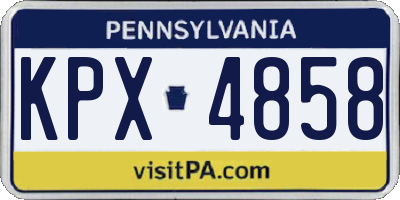 PA license plate KPX4858