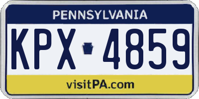 PA license plate KPX4859