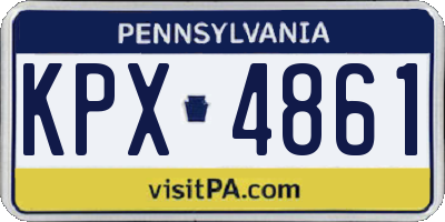 PA license plate KPX4861