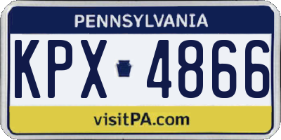 PA license plate KPX4866