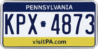 PA license plate KPX4873
