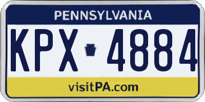 PA license plate KPX4884