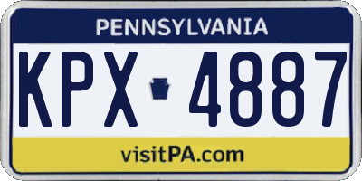 PA license plate KPX4887
