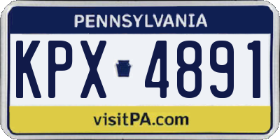PA license plate KPX4891