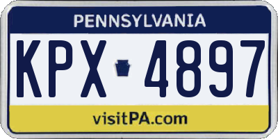 PA license plate KPX4897