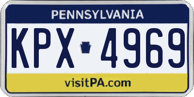 PA license plate KPX4969