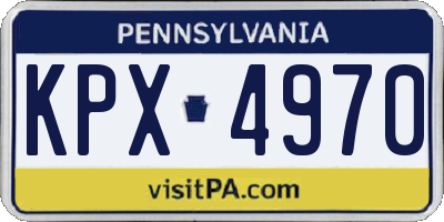 PA license plate KPX4970