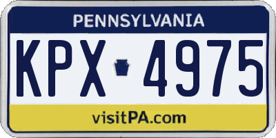 PA license plate KPX4975