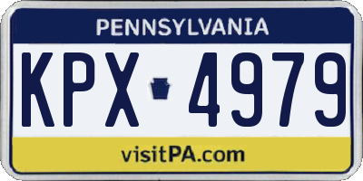 PA license plate KPX4979