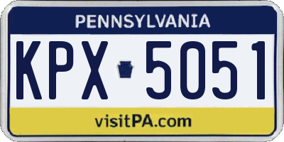 PA license plate KPX5051