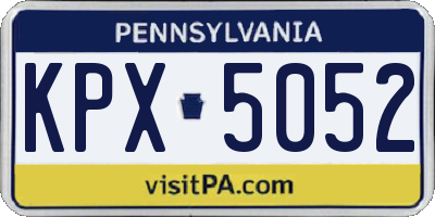 PA license plate KPX5052