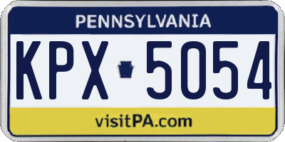 PA license plate KPX5054