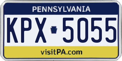 PA license plate KPX5055