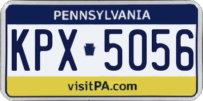 PA license plate KPX5056