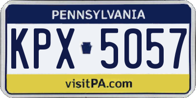 PA license plate KPX5057