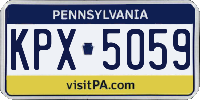 PA license plate KPX5059