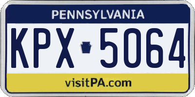PA license plate KPX5064
