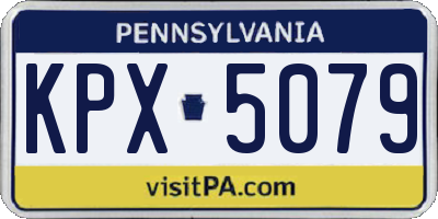 PA license plate KPX5079