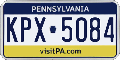 PA license plate KPX5084