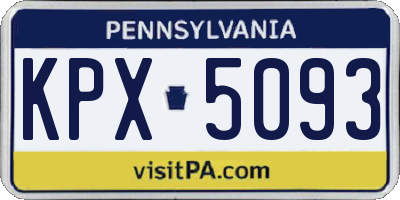 PA license plate KPX5093